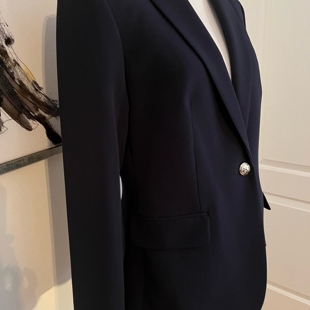 Tommy Hilfiger Women's Navy Blue Blazer Size 6 - Picture 7 of 13